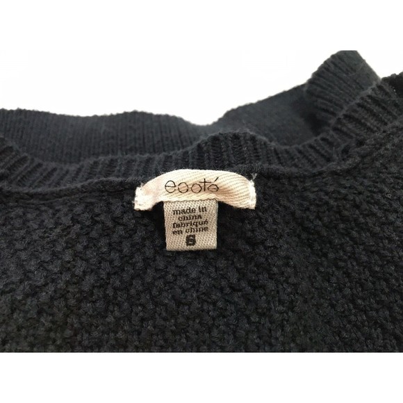 Ecote Womens Geometric Pattern Oversize Pullover Sweater Black Gray Small S - Picture 7 of 12